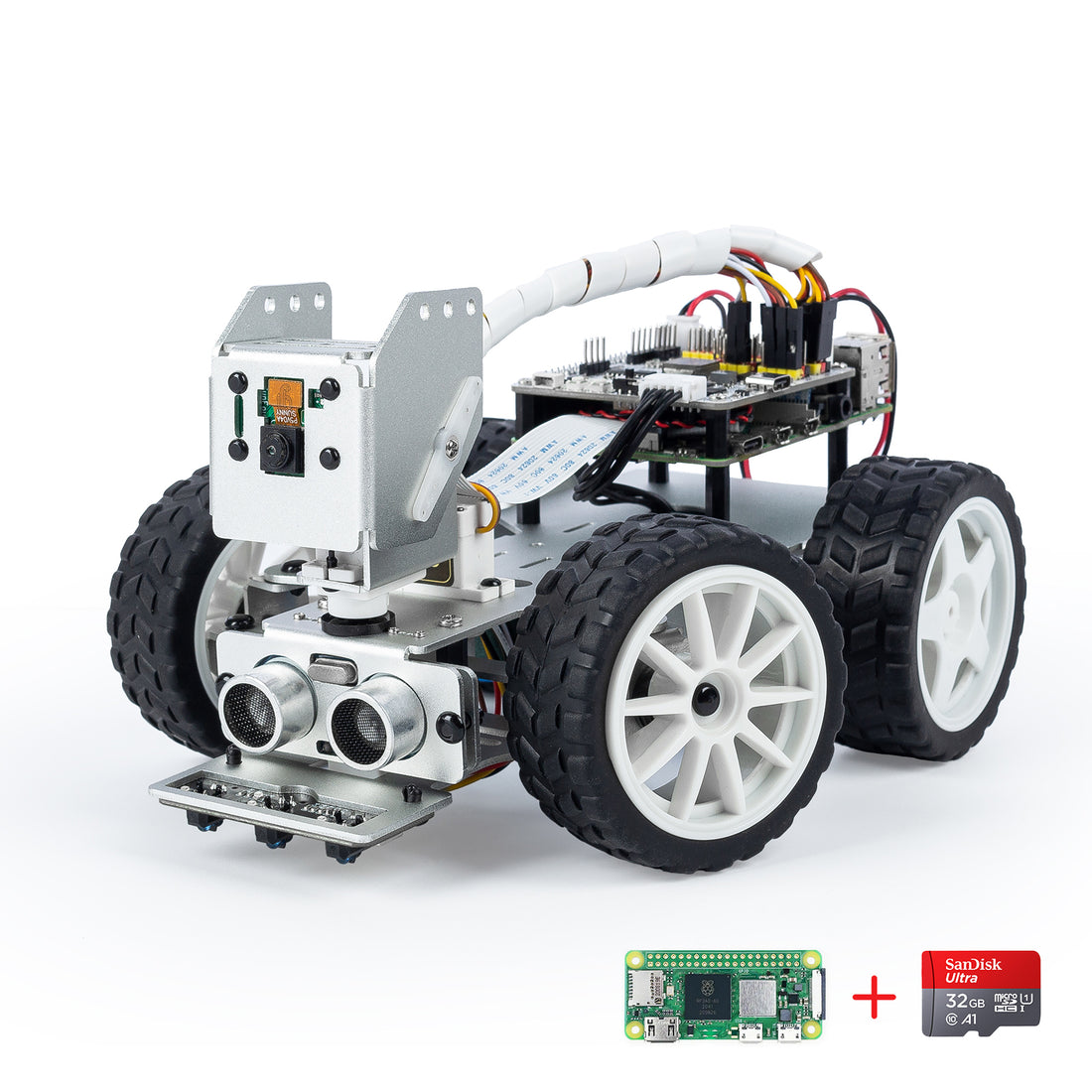 SunFounder Smart Video Robot Car Kit for Raspberry Pi, Python/Blockly, Web Control, Line Tracking, for Raspberry Pi Robot Kits for Teens and Adults