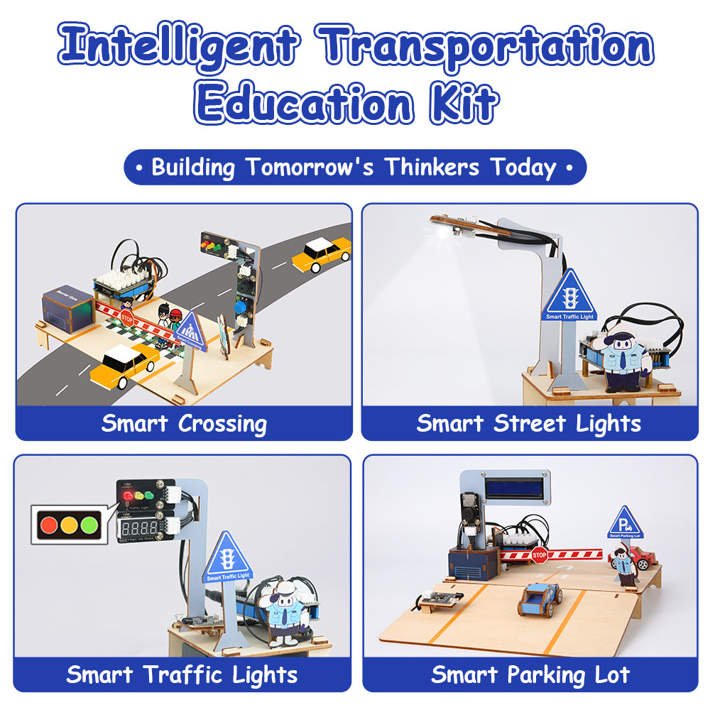 ACEBOTT ESP32 STEM Intelligent Transport School Smart Home Kit Education Solution Series with Educational Resource for Arduino